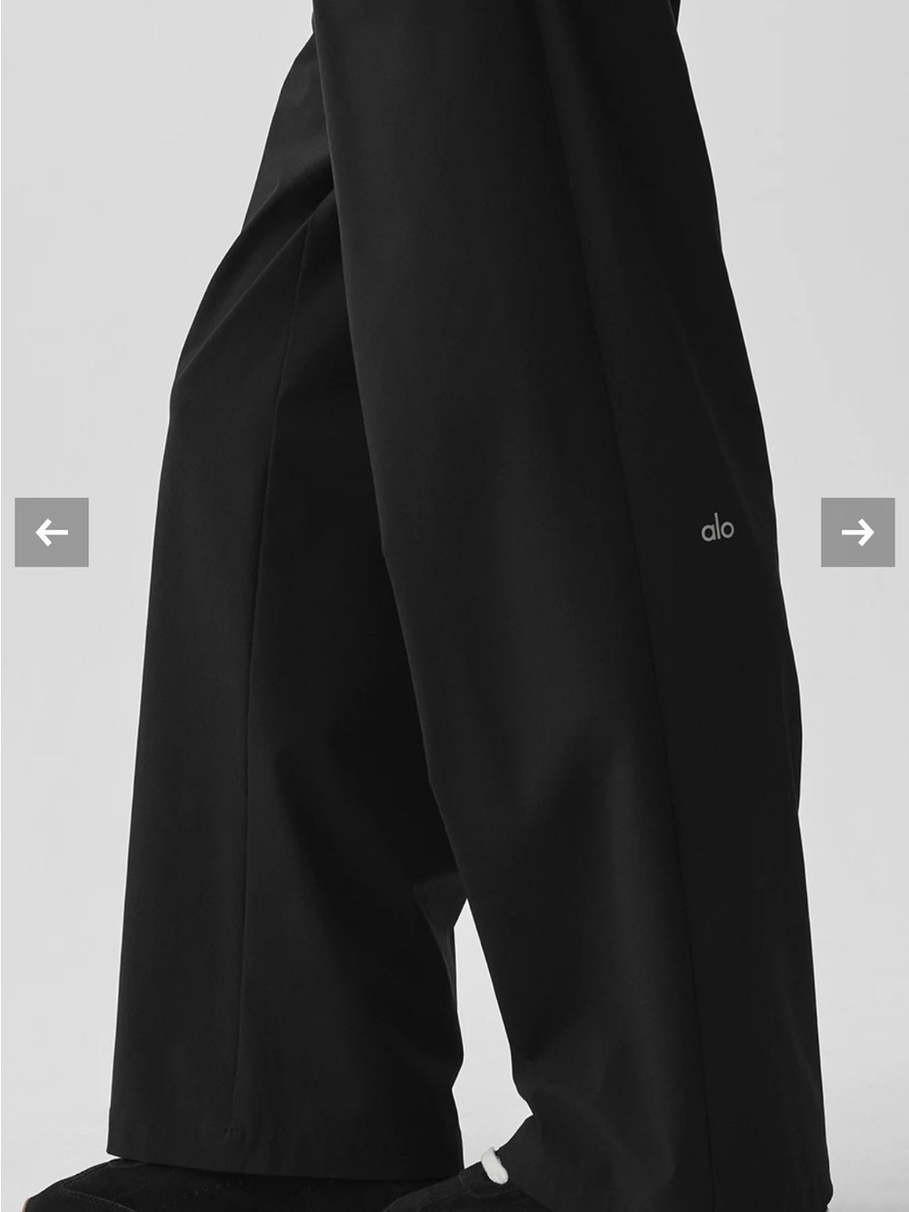 Alo Yoga Black Pursuit Trouser (regular) Wide Leg Pants - Picture 4 of 8